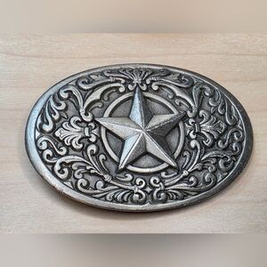 Western Star Pure Pewter Belt Buckle By The Great American Belt Buckle Co. USA
